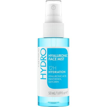 Catrice Hydro Hyaluronic Face Mist Fixing Spray Transparent Moisturizing Nourishing Natural for Sensitive Skin Vegan Oil-Free Paraben-Free Microplastic-Free 50ml
