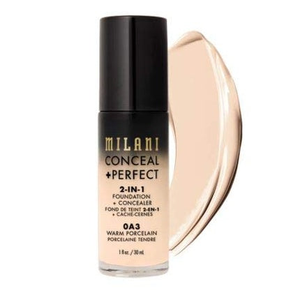 Milani Conceal + Perfect 2-in-1 Foundation + Concealer 1 Fl. Oz. Warm Porcelain