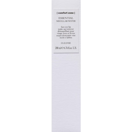 Comfort Zone Essential Micellar Water 200ml Bottle - Cleanses and Refreshes Face, Eyes, and Lips with Natural Ingredients
