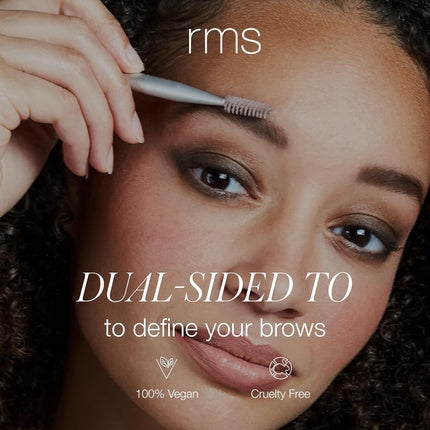 RMS Beauty Back2Brow Brush All-in-One Double-Sided Eyebrow Tool with Spoolie and Brush for Defining Eyebrows Cruelty-Free 11.3g