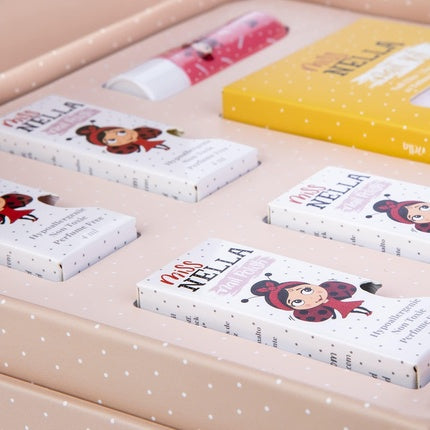 Miss Nella Limited Edition Beauty Case with Nail Polishes, Lip Balm, and Accessories for Girls and Teens - Kid Friendly and Non-Toxic