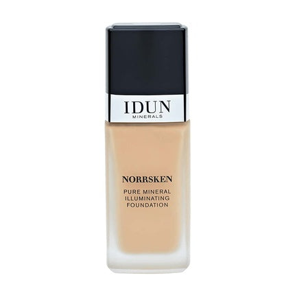 IDUN Minerals Liquid Norrsken Foundation Silky Smooth Coverage Luminous Dewy Finish for Dry and Dull Skin Water Resistant and Vegan Makeup 209 Svea Warm Medium 1.01 oz