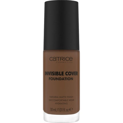 Catrice Invisible Cover Foundation 30ml 062W Nude Moisturizing Long-Lasting Natural for Dry Skin Vegan Oil-Free Paraben-Free Microplastic-Free