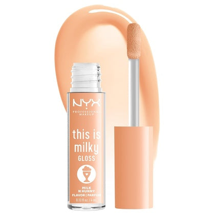 NYX PROFESSIONAL MAKEUP This Is Milky Gloss Lip Gloss with 12 Hour Hydration Vegan Milk & Hunny 0.13 Fl Oz