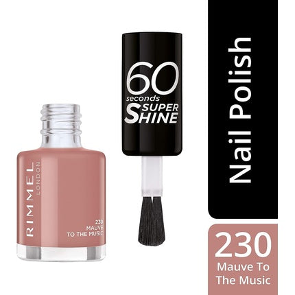 Rimmel London 60 Seconds Super Shine Nail Polish Mauve to the Music 8ml