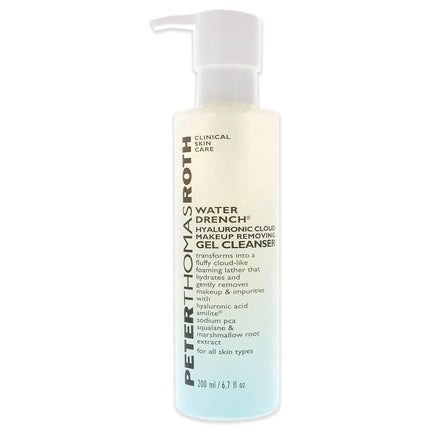 Peter Thomas Roth Water Drench Hyaluronic Cloud Makeup Removing Gel Cleanser with Hyaluronic Acid