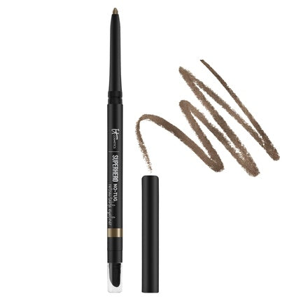 IT Cosmetics Superhero No-Tug Retractable Eyeliner All-Day Wear Waterproof Formula with Avocado Oil Chamomile Extract Vitamin E &amp; Carnauba Wax 0.008 oz Silk Taupe