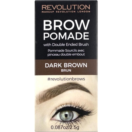 Makeup Revolution Brow Pomade Dark Brown 2.5g