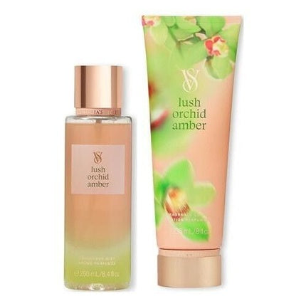 Victoria's Secret Lush Orchid Amber Bodyspray 250ml 8.4fl and Body Lotion 236ml