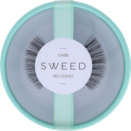 Sweed Professional False Lashes in Black Style Gabbi Hollywood Volume with Graduated Weightless Length Flexible Clear Band Up to 10 Wears