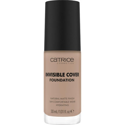 Catrice Invisible Cover Foundation 30ml 025N Nude Moisturizing Long-Lasting Natural for Dry Skin Vegan Oil-Free Paraben-Free Microplastic-Free