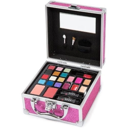 MYA Travel Professional Makeup Case with Shadows, Blush, Lipstick, Brushes