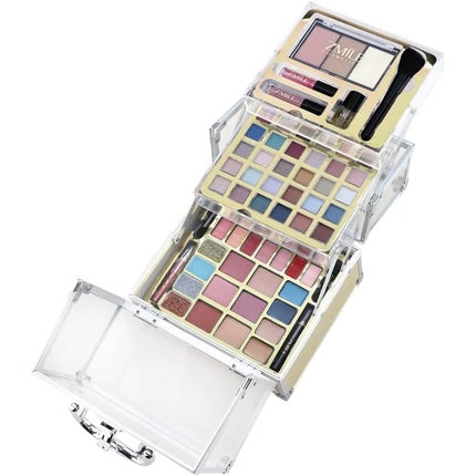 ZMILE COSMETICS Glam Transparent Cosmetic Case Vegan Cosmetics with Make-Up Set for On The Go Traveling and as a Gift