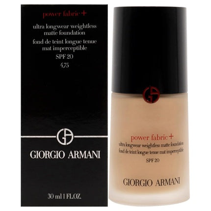 Giorgio Armani Power Fabric + Ultra Longwear Weightless Matte Foundation 4.75 SPF 20 30ml
