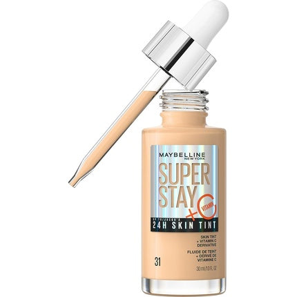 Maybelline Super Stay Skin Tint Foundation with Vitamin C Long-Lasting up to 24H Vegan Formula Shade 31 30ml