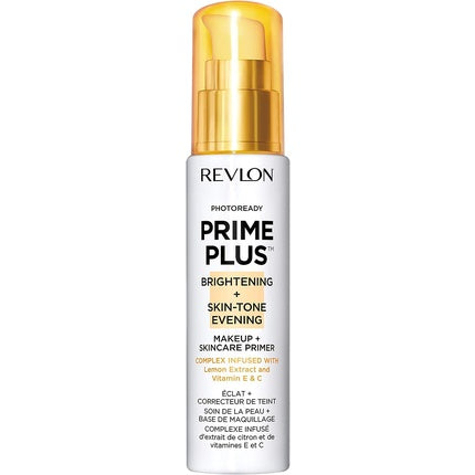 Revlon Prime Plus Makeup &amp; Skincare Primer Brightening and Skin-Tone Evening with Vitamin C and Lactic Acid 30ml