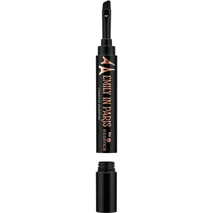 Essence Emily in Paris Creamy Eyeliner 01 Did You Say Amour Deep Matte Black Liner with Brush Applicator Vegan and Cruelty Free Free From Parabens
