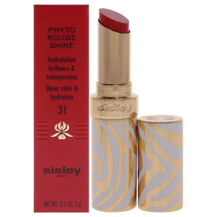 Sisley Paris Phyto-Rouge Shine Lipstick 31 Sheer Chili Lipstick (Refillable) 3g