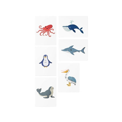 Ocean Animals AR Set Augmented Reality Pack of Temporary Tattoos