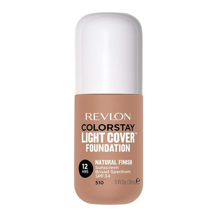 Revlon ColorStay Light Cover Liquid Foundation Hydrating Longwear Weightless Makeup with SPF 35 Light-Medium Coverage for Blemish Dark Spots & Uneven Skin Texture 510 Cappuccino 1 fl oz