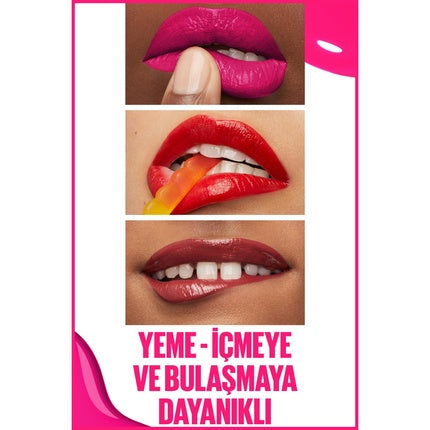 Maybelline New York SuperStay Vinyl Ink Pink Liquid Lipstick Vinyl Effect Glossy Long-Lasting Sultry 4.2ml