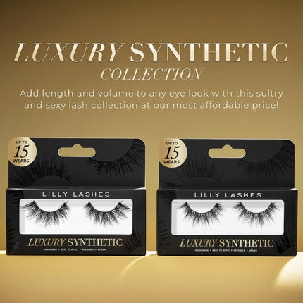 Lilly Lashes Luxury Synthetic False Eyelashes Full Length Lash Extension 15mm
