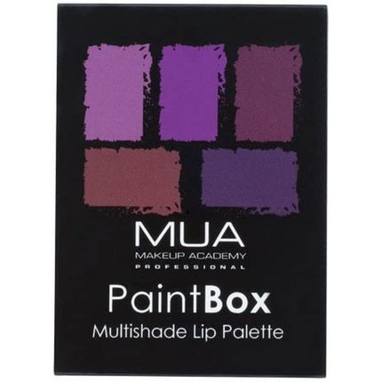 MUA Pro Paintbox Lip Palette Imperial Plums Matte and Gloss Lip Palette Purples and Plum Red