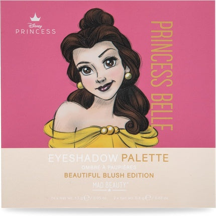 MAD BEAUTY Disney Pure Princess Belle Beauty &amp; The Beast Sixteen Shade Palette with Mirror
