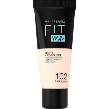 Maybelline Fit Me Matte & Poreless Foundation 102 Fair Ivory 30ml