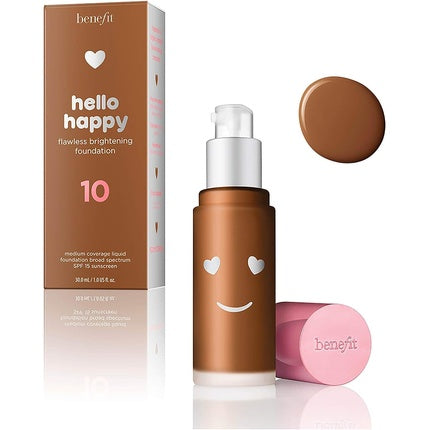 Benefit Hello Happy Flawless Liquid Foundation 10 Deep 30ml