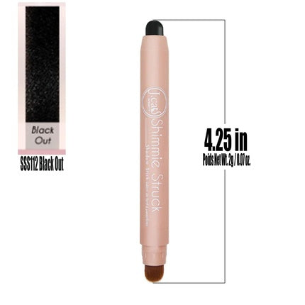 Jcat Beauty Professional SSS112 Black Out Shimmer Struck Shadow Automatic Stick Eye Shadow Makeup Eyeshadow with Free Zipper Bag