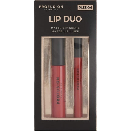 Profusion Cosmetics Lip Duo Passion Vivid Matte Bright Red