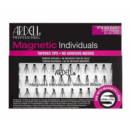 ARDELL Magnetics Individual Medium Magnetic Real Hair Eyelash Extensions for Natural Volume Without Glue