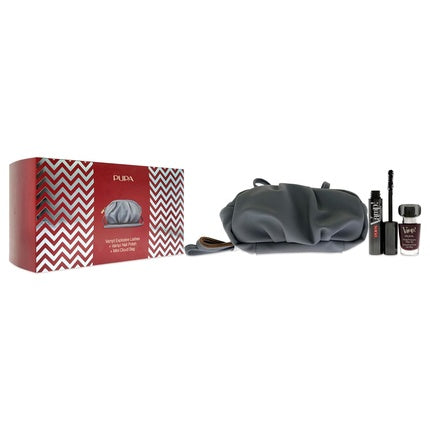 PUPA Milano Vamp! Explosive Lashes and Vamp! Nail Polish Set Volume Mascara and Gel Effect Polish Super-Rich Texture Ultra-Soft Maxi Brush Smudge-Free Hold Mini Cloud Bag