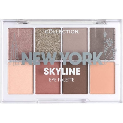 Collection Cosmetics Intensely Pigmented Colour Eye Shadow Palette with 8 Stunning Shadows Matte and Metallic Shades New York Skyline