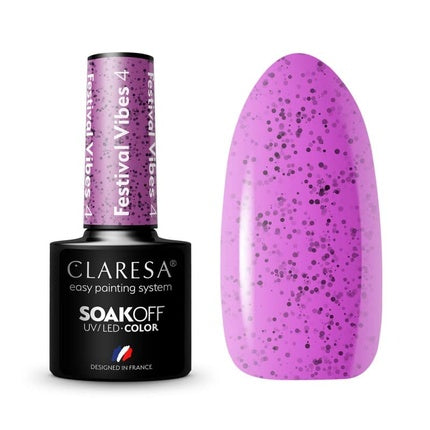 Festival Vibes UV Nail Polish 5ml Claresa - Pack of 4