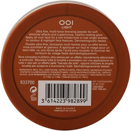 Rimmel London Radiance Shimmer Brick Pressed Bronzer Light-As-Air Contouring Formula 12g