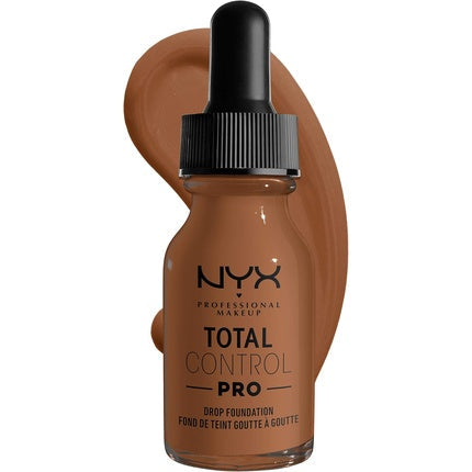 NYX Professional Makeup Total Control Pro Drop Foundation Precise Dosage Customised Buildable Coverage Vegan Formula True-to-Skin Finish 13ml Shade Cappuccino 17