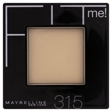 Maybelline New York Fit Me! Powder Soft Honey 315 for Flawless Matte Finish 9ml with Mirror and Sponge