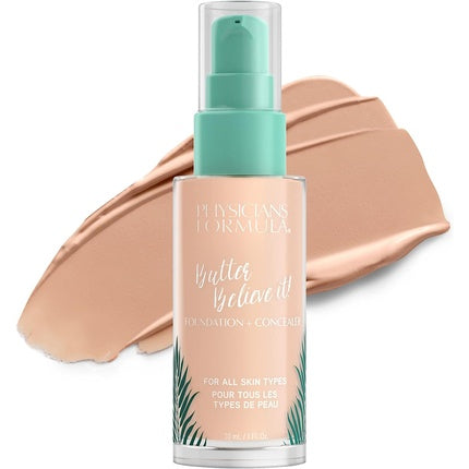 Physicians Formula Murumuru Butter Believe It! Foundation + Concealer with Murumuru, Cupuaçu, and Tucuma Butter Fair-to-Light Fair Light