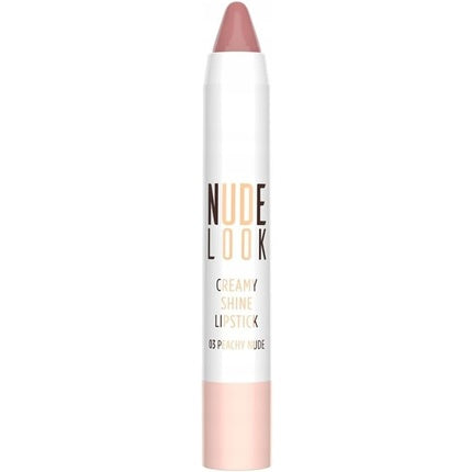 Golden Rose Nude Look Creamy Shine Lipstick in a Pencil 03 Peachy Nude