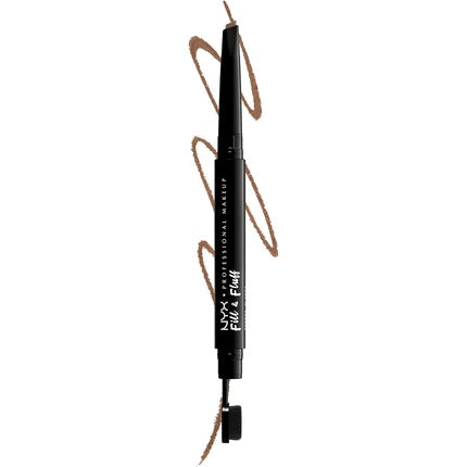 NYX Professional Makeup Fill & Fluff Eyebrow Pomade Pencil Creamy Formula Precise Tip Paddle Brush for Blending Taupe 02