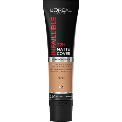 L'Oréal Paris Infallible 24h Matte Cover Foundation 30ml 290 Golden Amber
