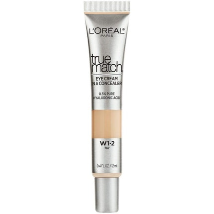 L’Oréal Paris True Match Eye Cream Concealer with Hyaluronic Acid Fair W1-2 0.4 fl. oz.