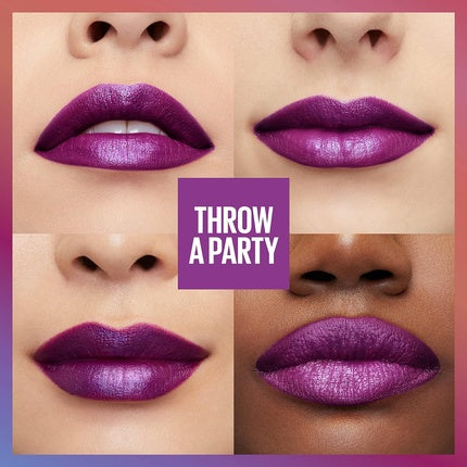 Maybelline New York Super Stay Ink Crayon Matte Longwear Lipstick Makeup with Built-In Sharpener Limited Edition Birthday Collection 0.04oz 170 Throw a Party