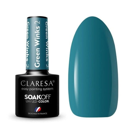 Green Winks UV Nail Polish 5ml Claresa - Pack of 2