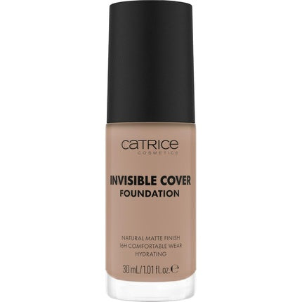 Catrice Invisible Cover Foundation 30ml 030N Moisturizing Long-Lasting Natural for Dry Skin Vegan Oil-Free Paraben-Free Microplastic-Free