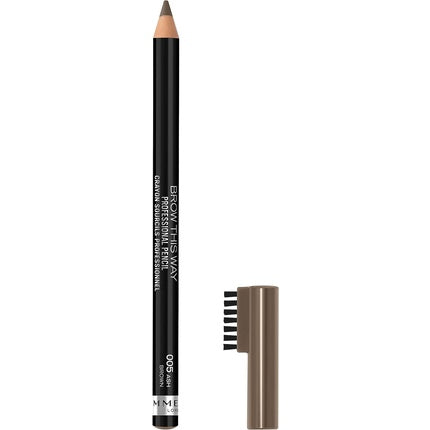 Rimmel Brow This Way Brow Pencil With Brush 005 Ash Brown 0.25g