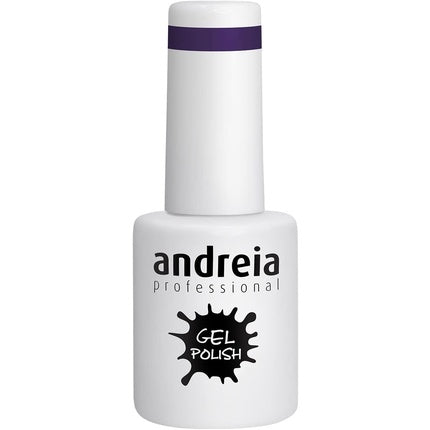Andreia Semi-Permanent Nail Gel Polish for UV/LED Lamp Intense Shine and 4 weeks Lasting French Manicure Nail Gel Varnish Colour 299 Purple Shades of Grey 10.5ml