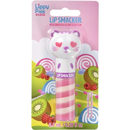Lip Smacker Lippy Pal Swirl Gloss Collection Kitten Lip Gloss Kiwi Flavor Girls Animal Figures Sweet Kiwi Gel